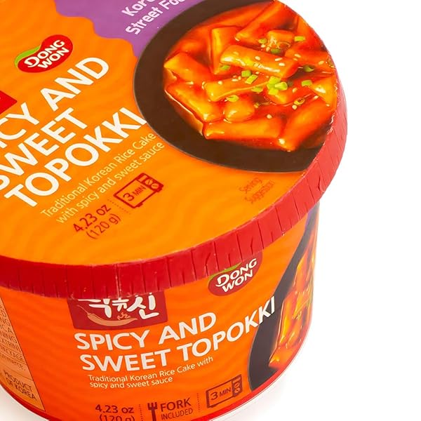 [DONGWON] AUTHENTIC KOREAN RICE CAKE TOPOKKI WITH SWEET AND SPICY KICK | POPULAR KOREAN STREET FOOD | EASY TO PREPARE | PERFECT BALANCE OF SWEETNESS AND SPICE IN A CHEWY DELIGHT (1 BOWL)