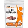 BulkSupplements.com Reishi Mushroom Extract Powder - Reishi Mushroom Powder, Supplement for Overall Well-Being - Gluten Free, 1g per Serving, 100g (3.5 oz) (Pack of 1)