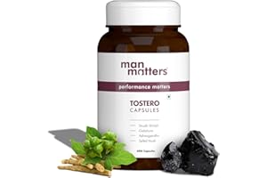 Man Matters Pure Himalayan Shilajit Ashwagandha, Gokshura, Safed Musli & Kesar Capsules | 20 Natural Herbs | 60 Tablets