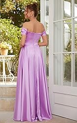 PEIYJYUSP Baby Blue Off Shoulder Bridesmaid Dresses