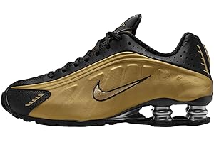 Nike Shox R4 Women's Shoes (AR3565-005, Black/Metallic Silver/Metallic Gold)