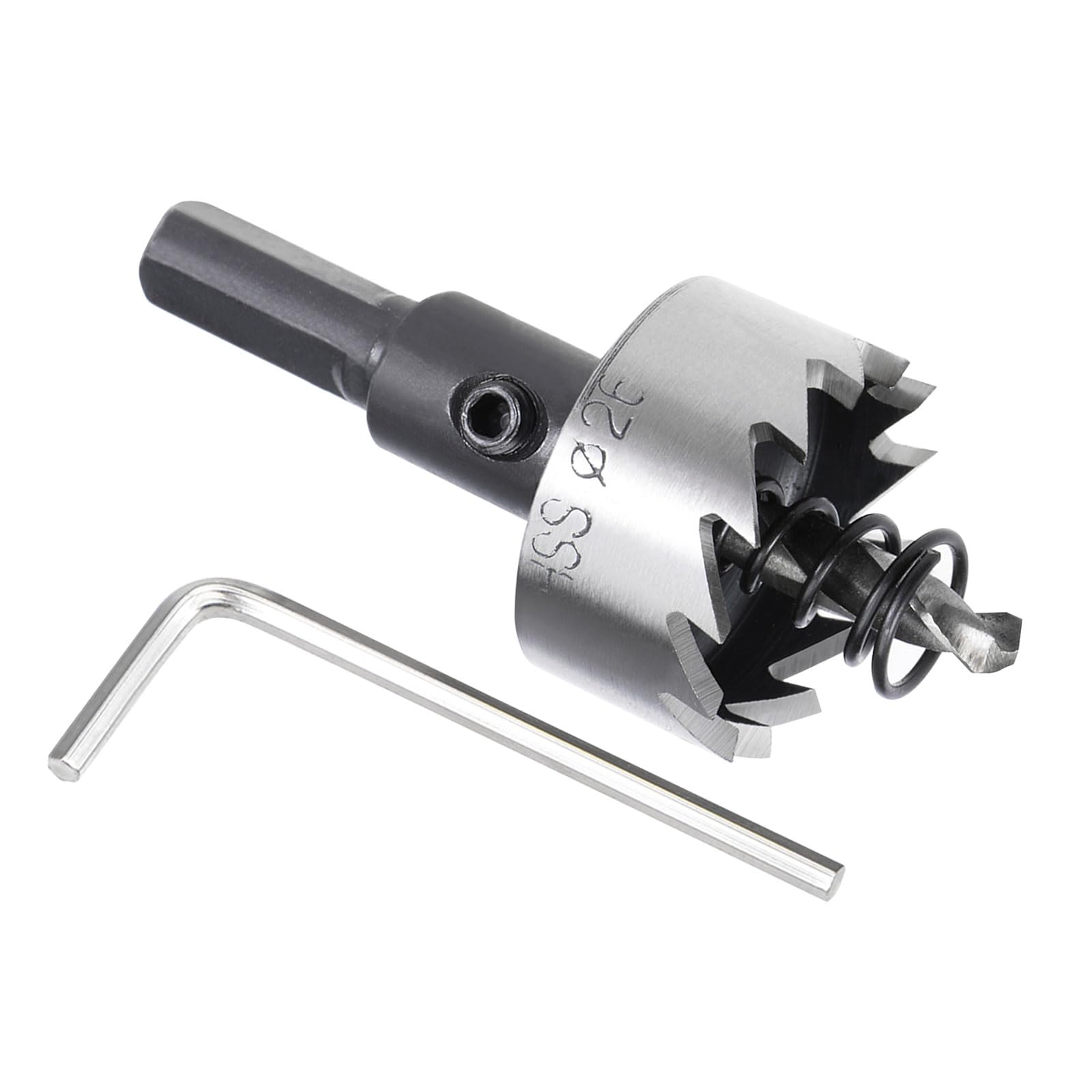 Kozelo 1pcs Hole Saw - [26mm] HSS (High Speed Steel) Drill Bit Hole Cutter for Stainless Steel Aluminum Metal Wood Plastic Use, Triangular Shank