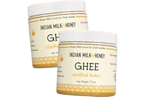 Premium Grass-Fed Classic Ghee Butter | Indian Milk & Honey | Twin Pack 7.2 oz (44 Servings Each) | Handmade & Locally Sourced | Lactose, Gluten & Casein Free | Ghee in Recyclable PET Jars