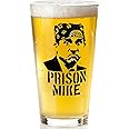 Prison Mike Funny Beer Glass - The Office Merchandise - 16 Oz, Scratch-Resistant Funny Pint Glass - Perfect Stocking Stuffers, Gag Gifts, Birthdays, or Father’s Day - Printed in the USA