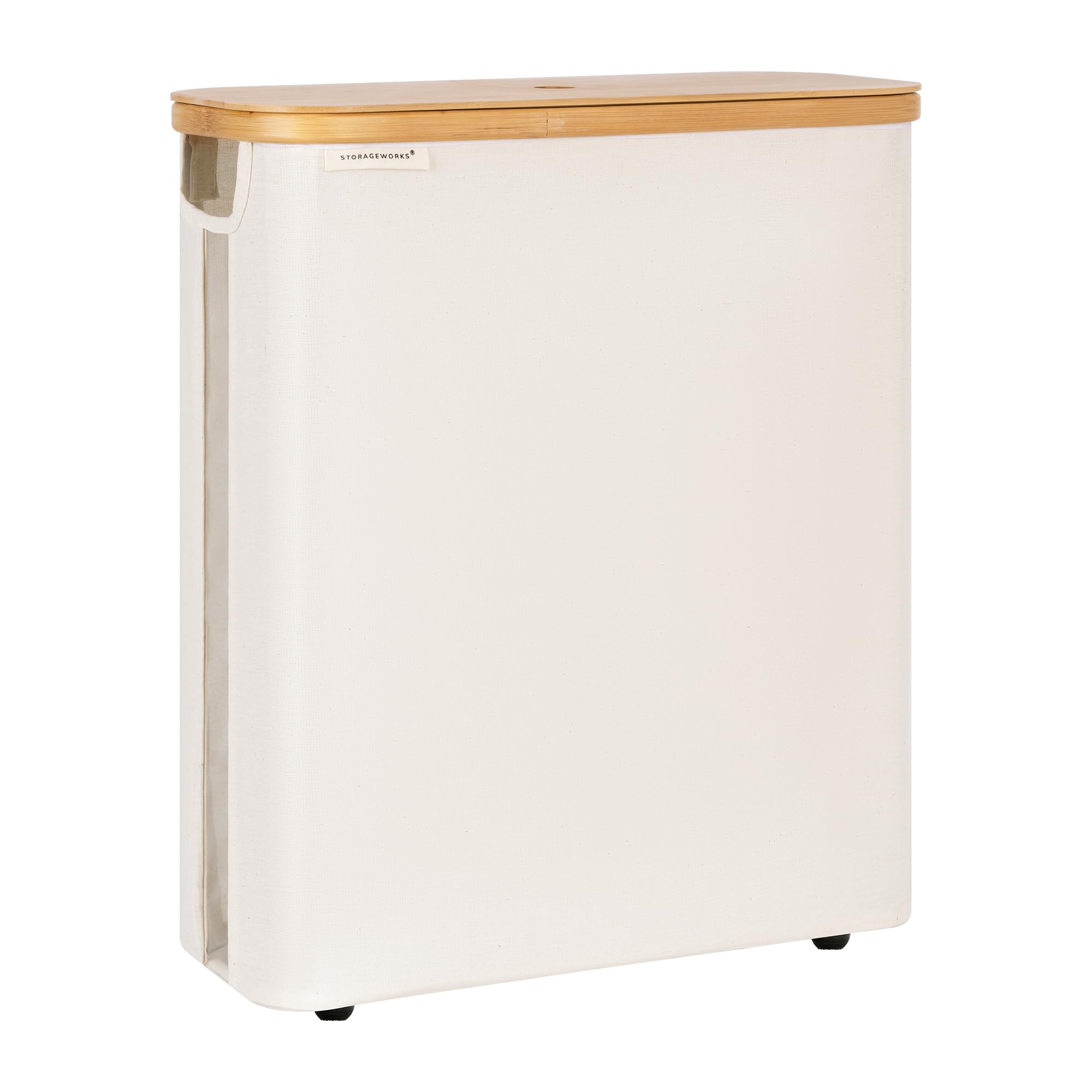 Photo 1 of StorageWorks Extra Large Toilet Paper Storage Basket, Papers Container with Bamboo Lid, Toilets Holder for Up to 15 Mega or 20 Regular Size Rolls, Organizer for Bathroom, Beige, 1 Pack