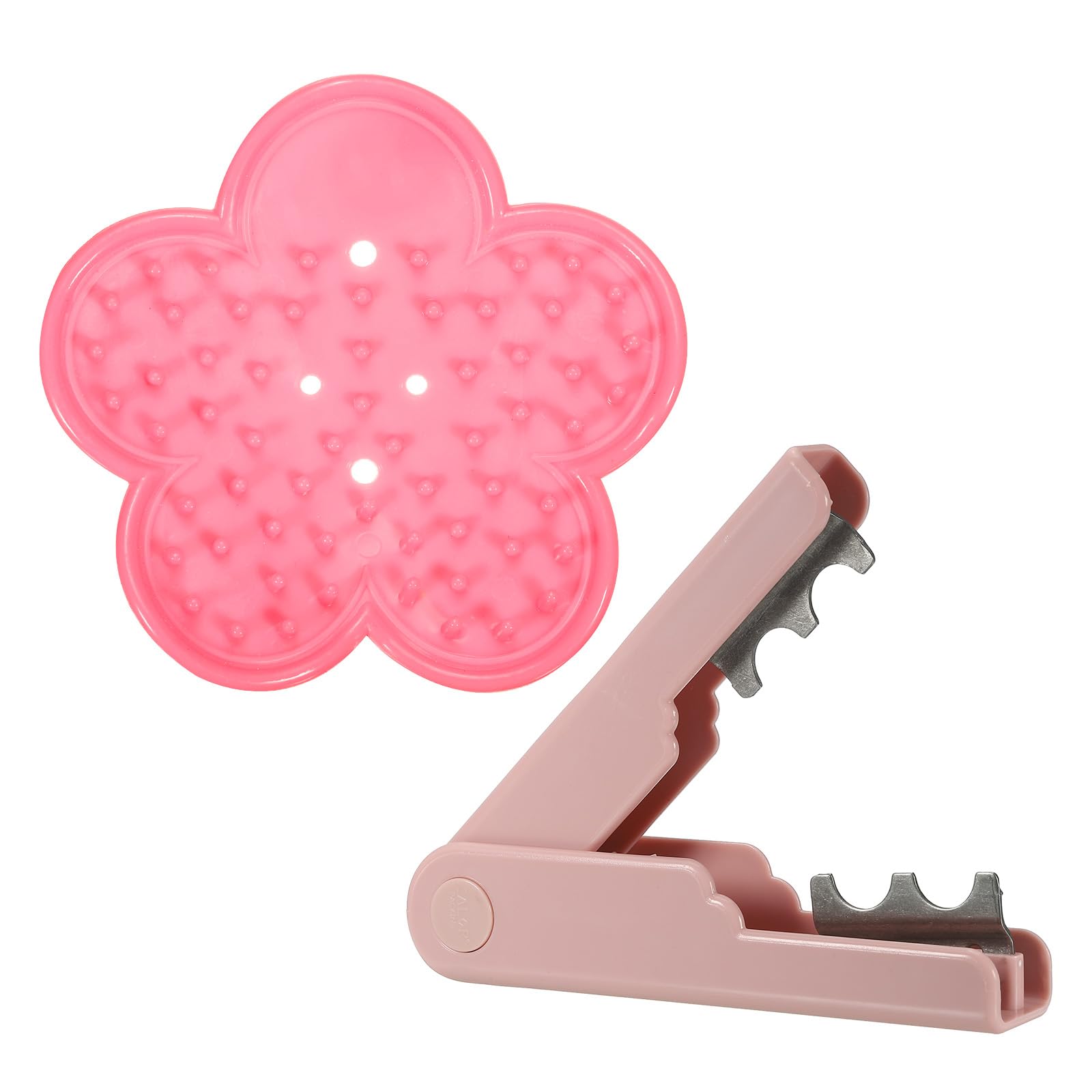 PATIKIL Rose Stem Leaf Thorn Stripper, 2Pcs/1Set Rose Thorn Stripper Remover Tool Leaf Stripping Tool for Gardening Flower Pruning, Pink