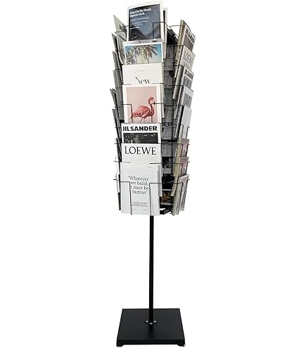Amazon.com: TONGMO 36-Pocket Rotating Magazine Rack Stand, Floor