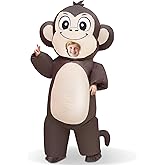 Camlinbo Halloween Inflatable Monkey Costume for Kids, Full Body Blow Up Costume for Halloween Inflatables Boys Girls Party Cosplay