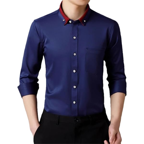 Amazon.com: Mens Satin Oversize Burgundy Silk Shirts Office Wear Large  Sizes : Clothing, Shoes & Jewelry
