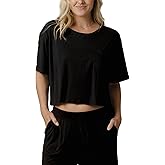 Kindred Bravely Aria Casual Cropped Short Sleeve Maternity Top | Nursing Shirts for Breastfeeding