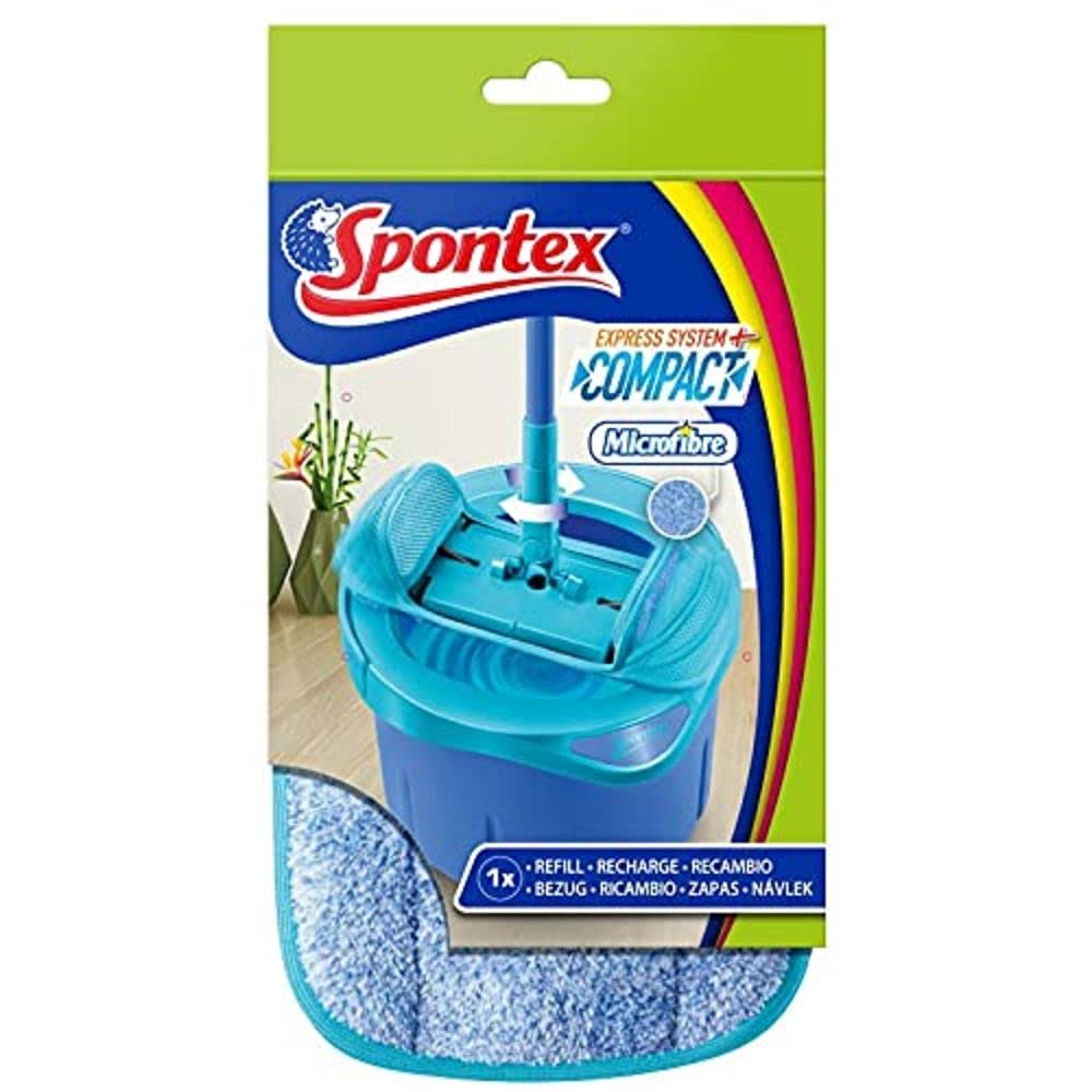 Spontex Express System Compact Flat Spin Mop Microfibre Refill, Pack of 1