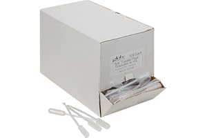 Globe Scientific 137030-500 LDPE Graduated Transfer Pipet, Large Bulb, Non-Sterile, 145mm Length, 5.0mL Capacity (Box of 500)