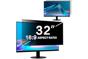 32 Inch Computer Privacy Screen Filter for 16:9 Widescreen Monitor 27.87"x15.66" - Computer Screen Privacy Shield and Anti Bl