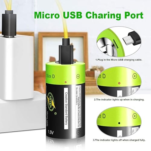 d cell battery usb charger