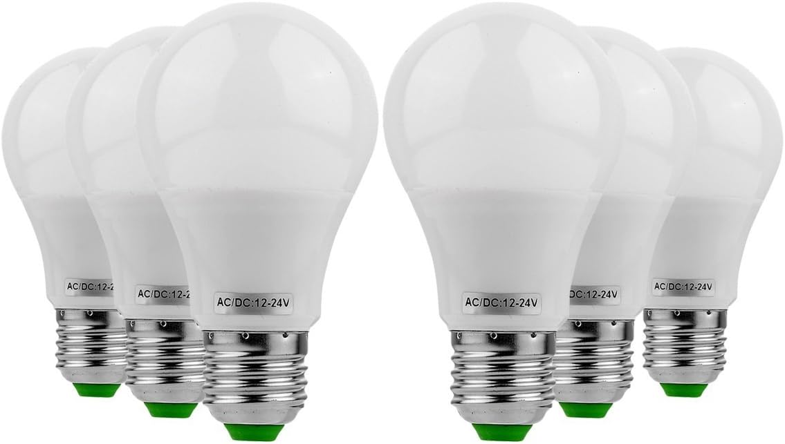 LED bulb E26/E27 LED Light Bulb 5W Equivalent Replacement 50W Halogen Lamp 5730 SMD Energy Saving Daylight for Kitchens And Living Rooms, Restaurants And Hospitality, Office Lighting AC/DC 12-24 V(6 P [Energy Class A++]