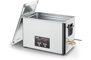 VEVOR 30L Ultrasonic Cleaner, Professional Ultrasonic Cleaner Machine with Cleaning Basket & Digital Display, 480W Stainless Steel 40kHz Industrial Cleaning Machine for Parts, Carburetors, Instruments