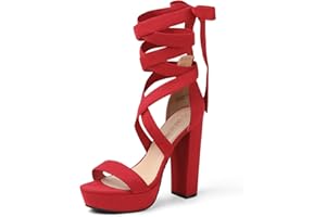 DREAM PAIRS High Heels Chunky Block Platform Heels for Women Strappy Gladiator Sexy Open Toe Heels Dressy Pumps Sandals