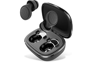 IDE11 Ear Plugs for Sleeping Noise Cancelling - 35dB Reusable Ear Plugs with 7 Eartips and Carry Case - Flexible Hearing Protection - Replaceable Single/Double Eartips for Sleep, Focus, Travel, Work, Black