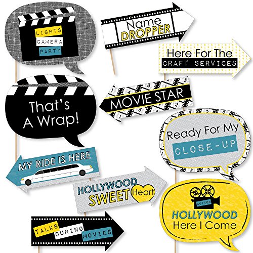Funny Movie – Hollywood Party Photo Booth Props Kit – 10 Piece