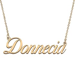 HUAN XUN Customized Custom Simple Any Name Necklace