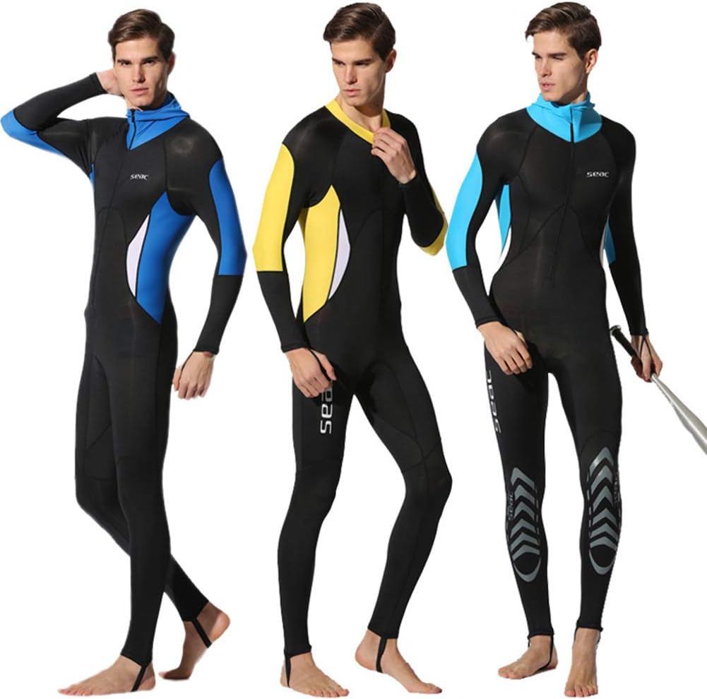 Full Body Scuba Rash Guard Dive Skin UV Swimwear Sport Skins for Men Women, Long Sleeve One Piece Front Zipper Diving Wetsuit for Surfing Swimming Snorkeling Canoeing : Sports & Outdoors
