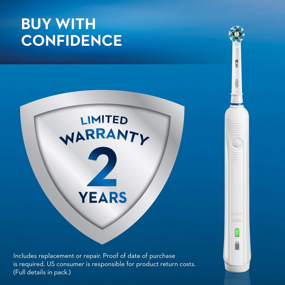 Oral-B Pro 1000 Power Rechargeable Electric Toothbrush Powered by Braun: Beauty