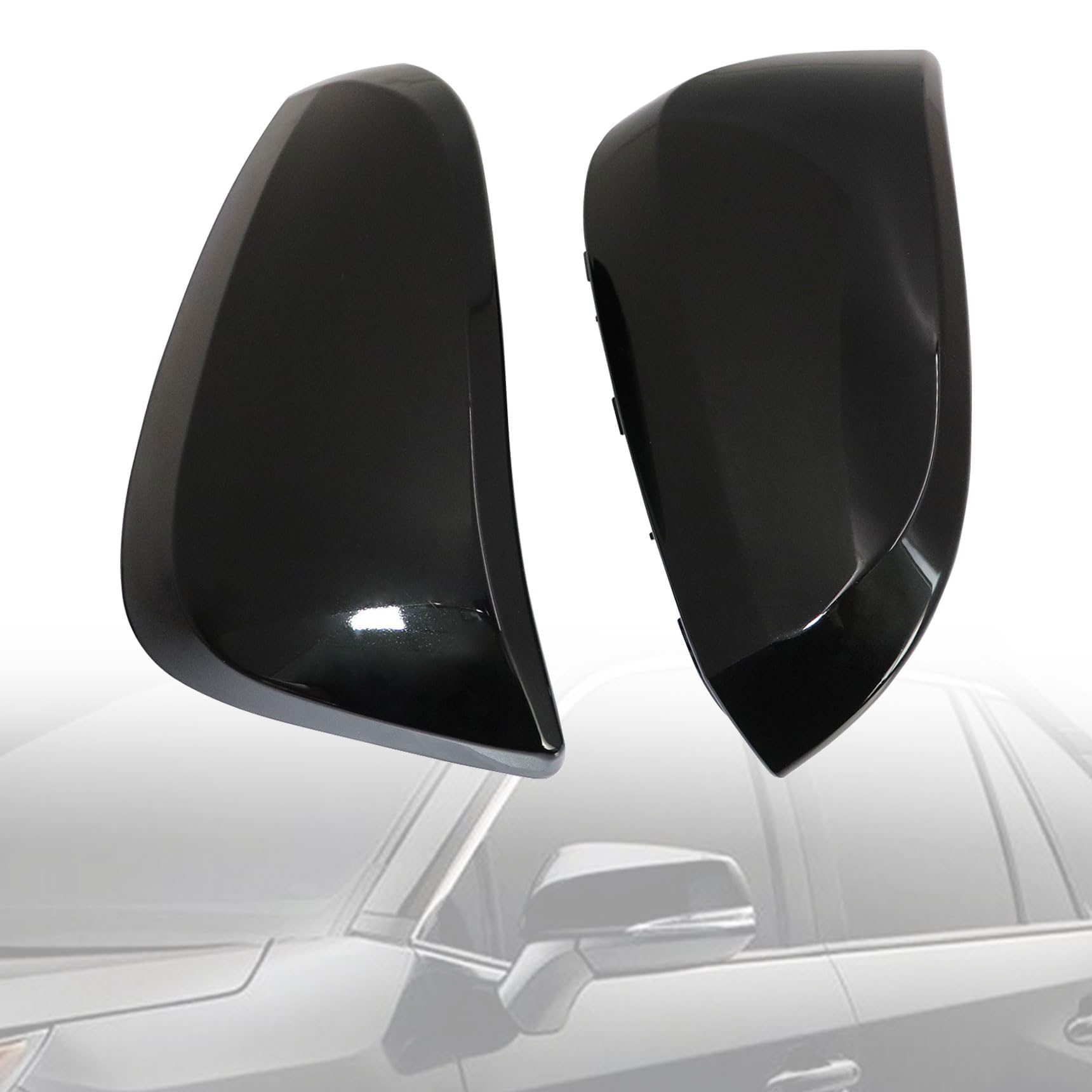 Photo 1 of ATUOTPO Rearview Mirror Covers 87945-42160-B1 Fit for Toyota 4runner 2014-2024 Fit for Toyota Rav4 2013-2018 2Pcs Glossy Black Mirror Covers # 87915-42160-A1