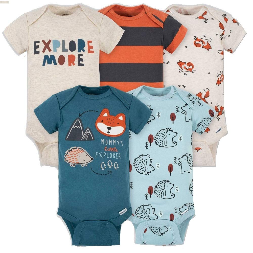 Gerber Baby Boy's 5-Pack Variety Onesies Bodysuits