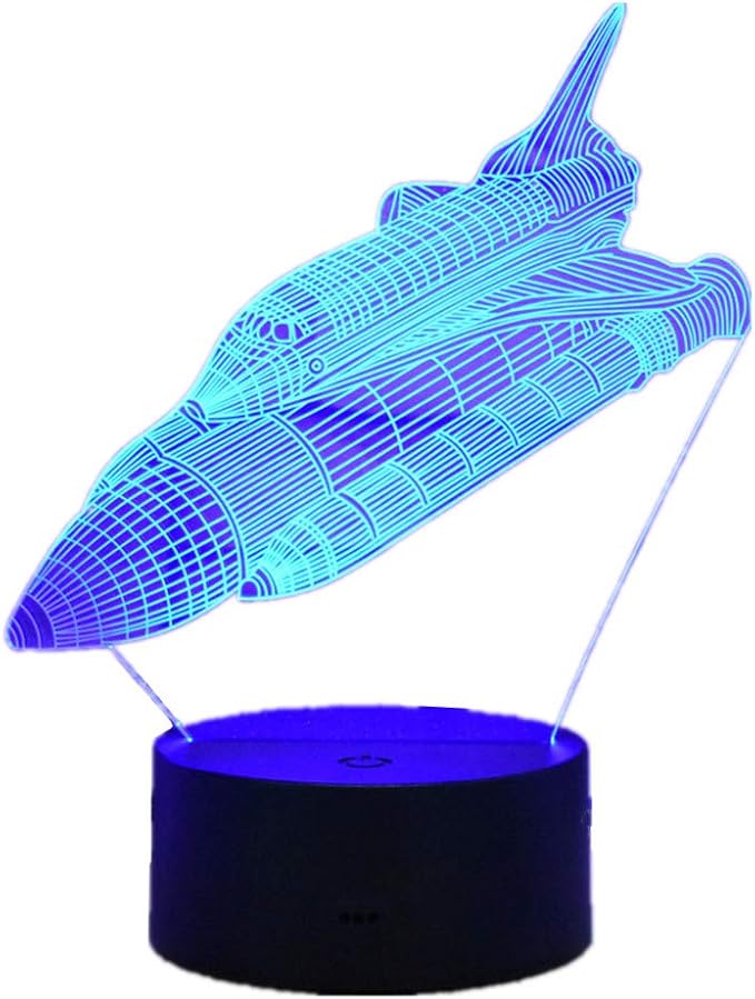 Luz nocturna táctil de 7 colores con mando a distancia LED visible, luz