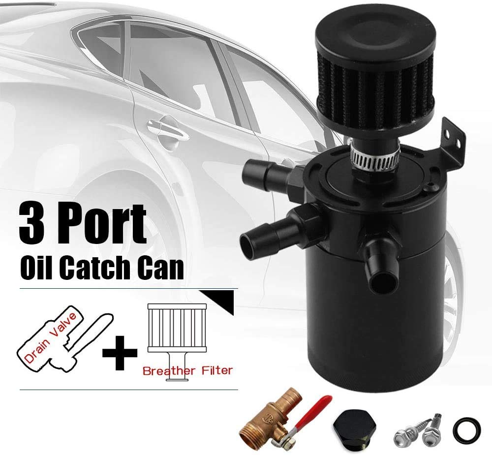 Buy Sporacingrts 3 Port Oil Catch Can, 1 oulet + 2 intlet Compact
