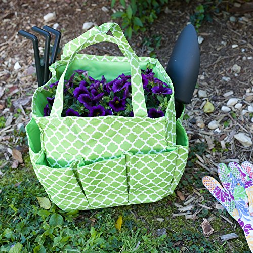 Small Garden Tote Bag, Utility Bags for Gardening, Car Totes, Organization, (Green) - Thumbnail 3