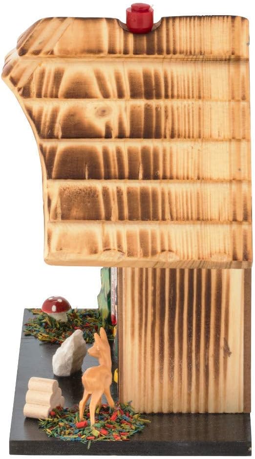 TFA Dostmann Wetterhäuschen Weather House Real Wood, Made in Germany, Beige, L170 x B178 x H115 mm - Image 4