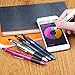 GSlife Multicolor Stylus Pens For Touch Screens 2 in 1 Capacitive Stylus 3 Colorful Ballpoint Pens,Black,Red,Blue Ink,(5 Pack)