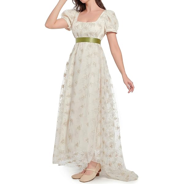 Vestido Bridgerton Mujer CR ROLECOS Vestido Regency Para Mujer