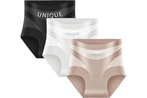 Curvlya Underwear, Women’s Silky Soft High-Waisted Tummy Control Seamless Full Coverage Boyshorts Panties