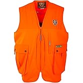DRAKE Men's Blaze Orange Functional Hunting Vest with Scent Control | Side Entry Fleece-Lined Hand-Warmer Pockets