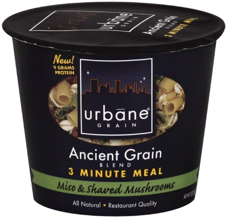 Urbane Grain Ancient Grain 3 Minute Meal, Miso & Shaved Mushrooms (6 Pack)