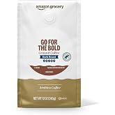 Amazon Grocery, Go For The Bold Dark Roast, Ground Coffee, 12oz