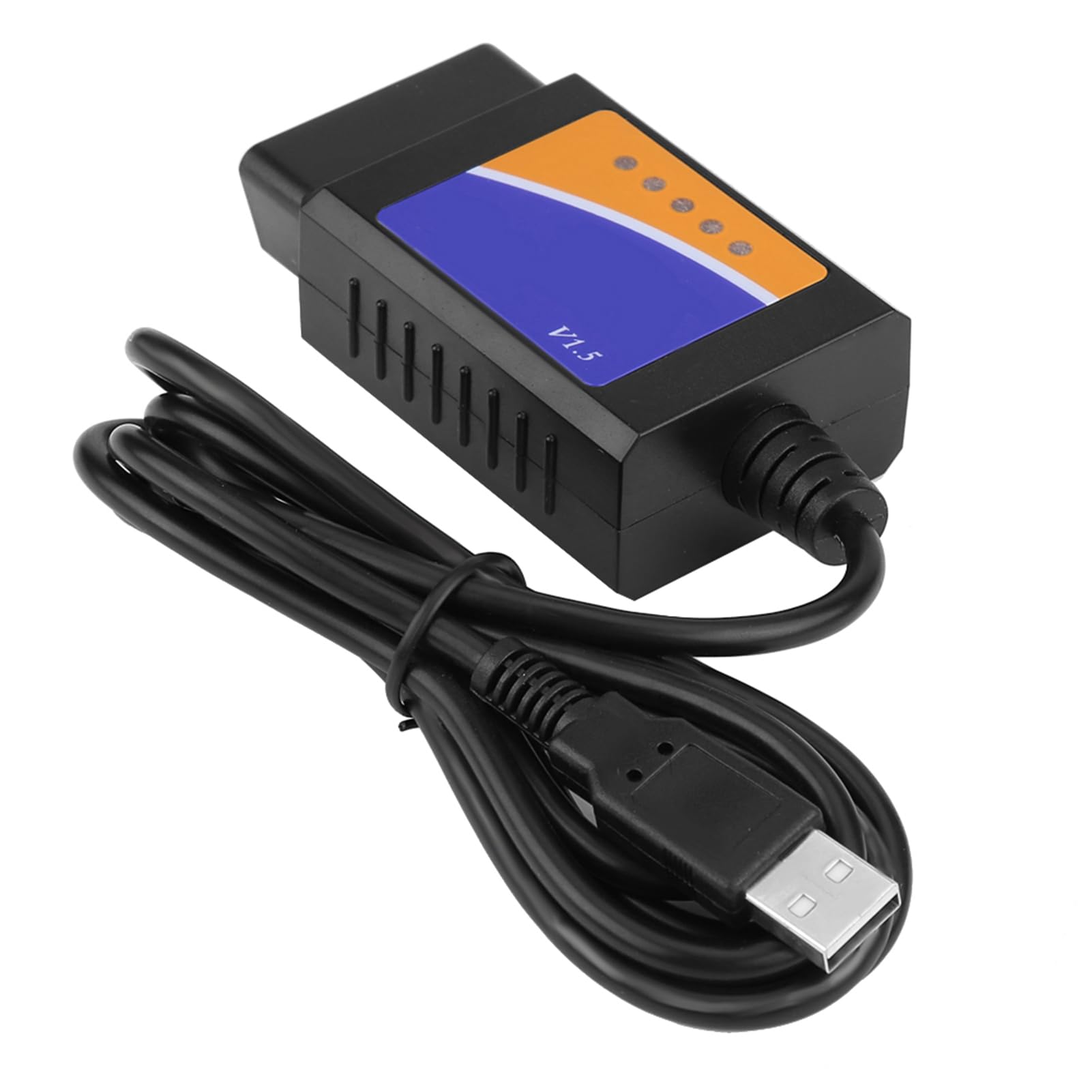 Universal OBD2 Scanner,Universal Compatibility OBD2 Diagnostic Cable USB Interface V1.5 for Car Owners Mechanics DIY Auto Repair Fault Diagnosis