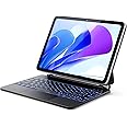 GreenLaw for iPad 11th(A16,2025)/10th(2022) Generation Case with Keyboard, Magic-Style Keyboard Stand, 7 Color Backlit, Stain-Resistant Surface, Multi-Touch Trackpad,Obsidian Black