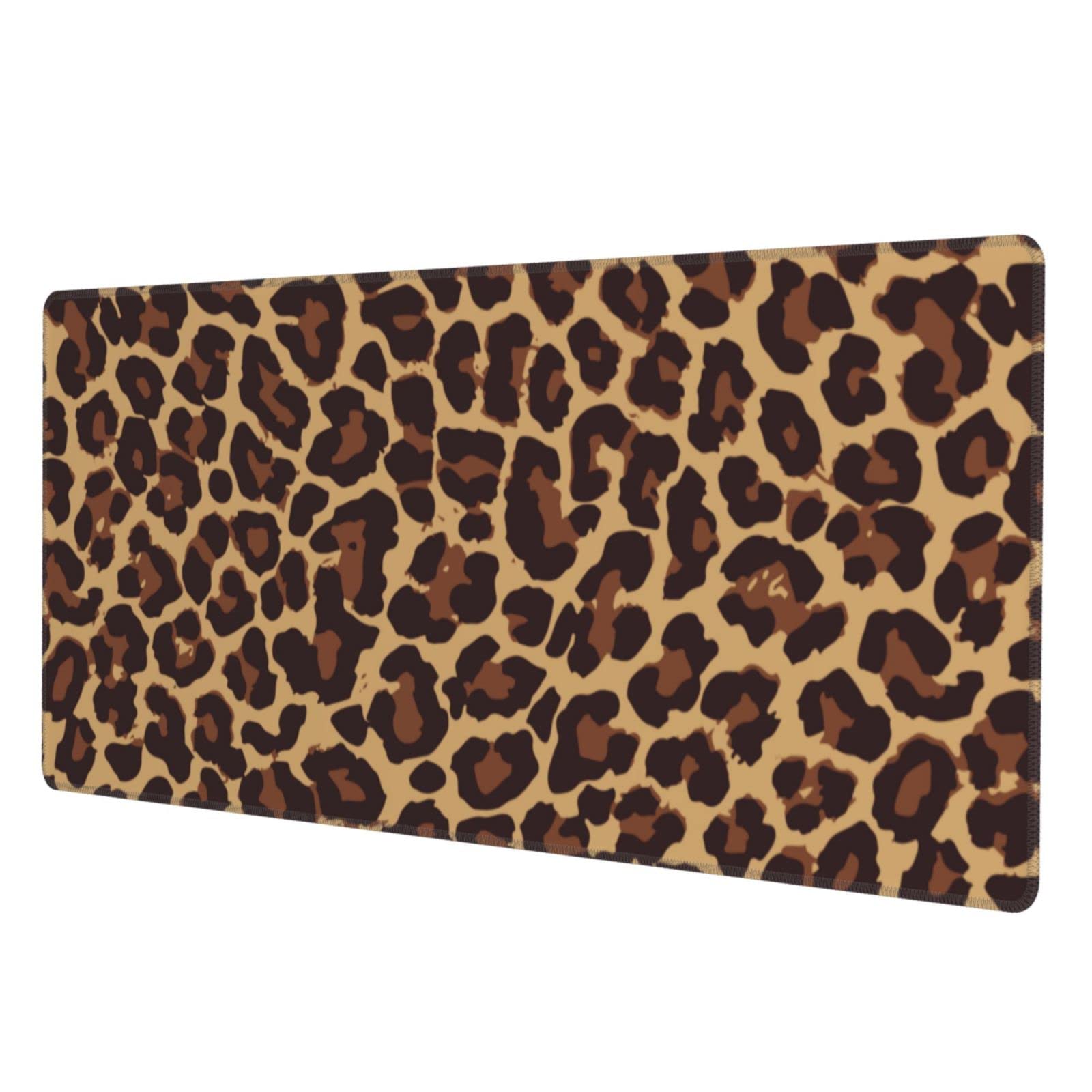 Photo 1 of Leopard Print Gaming Mouse Pad Non Slip XL Large Mousepad Stitched Edge Rubber Base Desk Mat for Laptop PC Computer