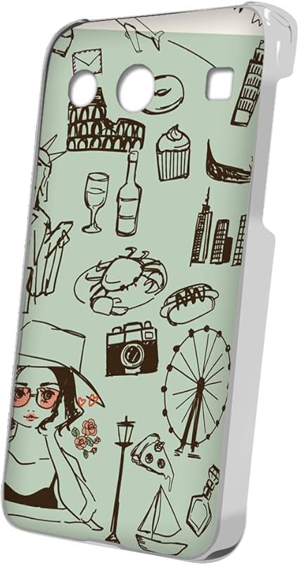 Amazon Co Jp スマq Basio Kyv32 手書き風 海外旅行 イラスト スマホケース ハードケース Kyocera 京セラ ベイシオ Au Ami D グリーン 家電 カメラ