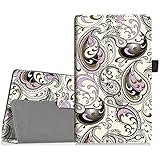 Fintie Alcatel Onetouch POP 7 LTE Case (T-Mobile 2016 Model) - Premium PU Leather Stand Folio Cover with Stylus Holder for T-Mobile Alcatel One Touch POP 7 LTE (Model 9015W), Paisley Waves