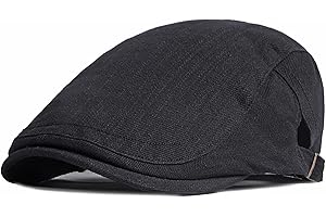 Xinveen Newsboy Hats for Men Flat Cap Cotton Adjustable Breathable Irish Cabbie Ivy Driving Hunting Hat