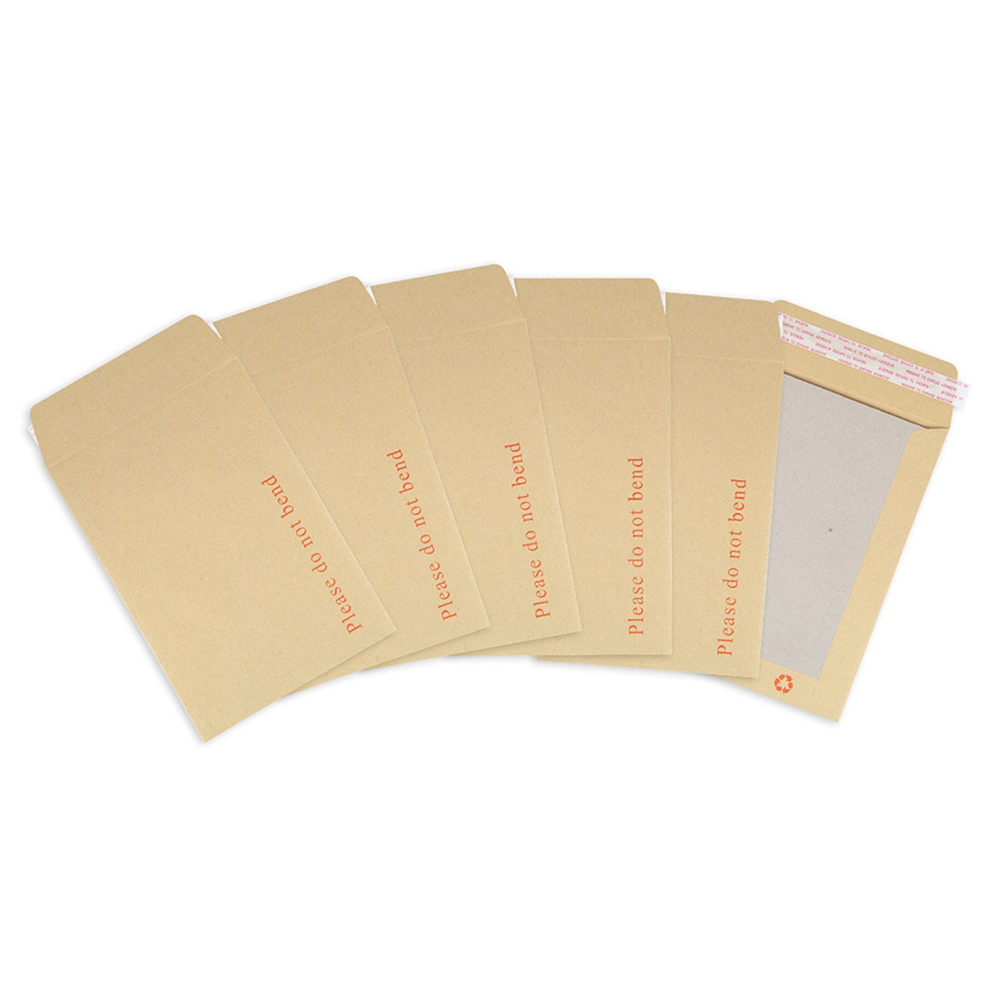 Postmaster A5 C5 Do Not Bend Board Back Envelopes 229 x 162 mm Peel Seal 50 Pack, Brown