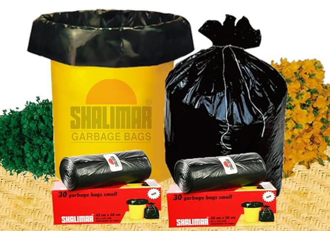 Shalimar Premium OXO - Garbage Bags (Small) Size 43 cm x 51 cm 6 Rolls (180 Bags) (Black