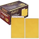 Bonfasvo 300 Pack 6x9 Brown Catalog Envelopes Peel & Seal Security Mailing Envelopes 120GSM Kraft Paper self Seal Envelopes for Invitations Papers Photos Documents Pictures Papers Files