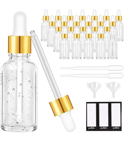 15 Flacons Compte-Gouttes En Verre 5ml - Réutilisables Pour Huiles Essentielles