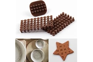 PTFJZ Letter Stamps for Clay - Polymer Clay Tools for Letter Stamps Can Also be Used as Cookie Stamps Clay Letter Stamps (S)