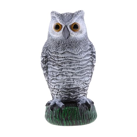 Segolike Plastic Decoy Owl Scarer Weed Pest Control Garden Repeller 26*13*11cm